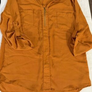 Rue21 Mustard Zip-Up Top